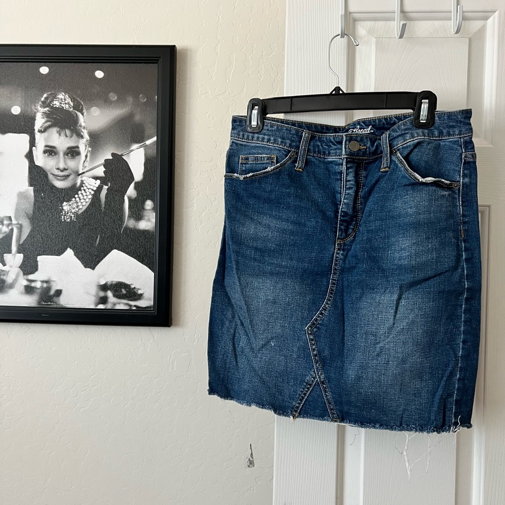 Universal Thread Blue denim Mini Pencil Skirt Casual